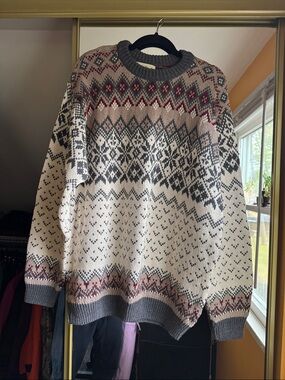 VINTAGE late ‘80’s early ‘90’s Eddie Bauer Sweater Men’s Large 100% Cotton